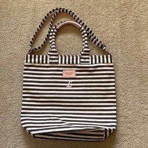 Henri Bendel New York Canvas Magazine Tote Centennial Striped